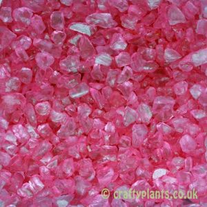 Pink glass gravel chippings 250g by craftyplants.co.uk