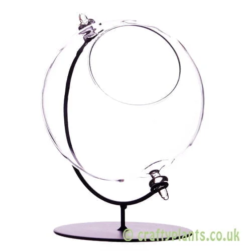 15cm large glass globe terrarium with stand great for airplants by craftyplants